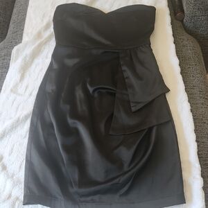 Lulu's Black Strapless Ruched Sheath Dress.NEW